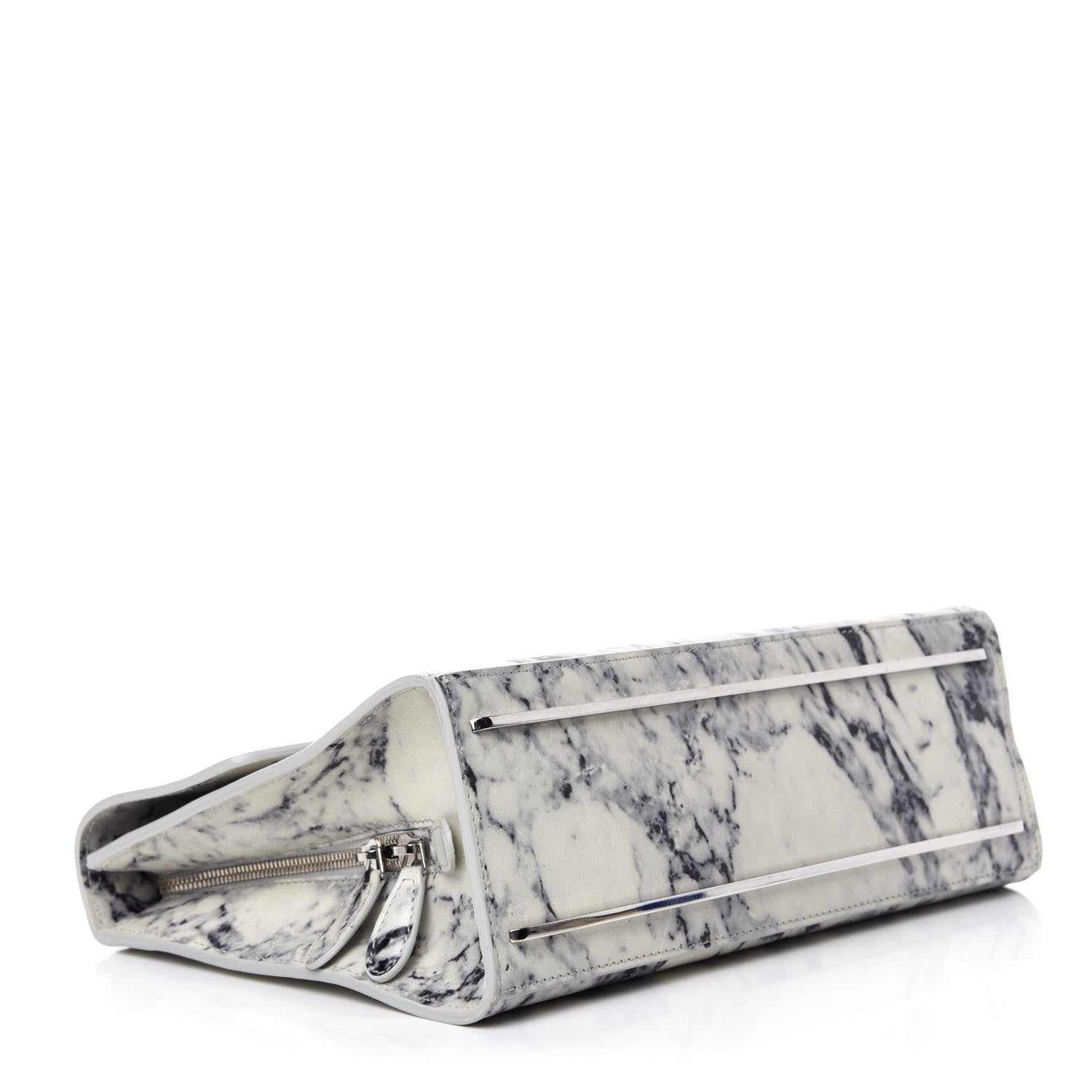 Balenciaga Veau Marbre Le Dix S New Cartable Briefcase Blanc Marbre Black 4 of 11