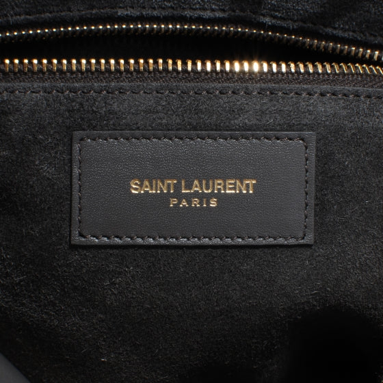 FASHIONPHILE SAINTLAURENTLeatherClassicDuffle6BagGray 6 of 8