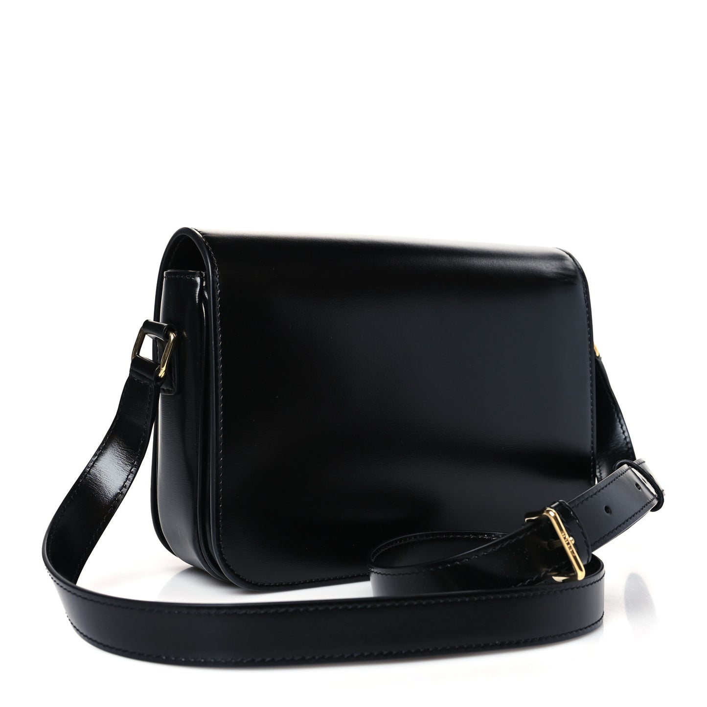 Shiny Calfskin Medium Triomphe Black