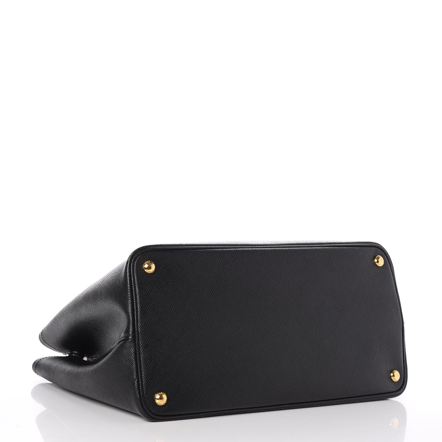 Saffiano Cuir Large Double Bag Black Mughetto