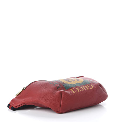 Gucci Grained Calfskin Logo Belt Bag Hibiscus Red 4 of 10