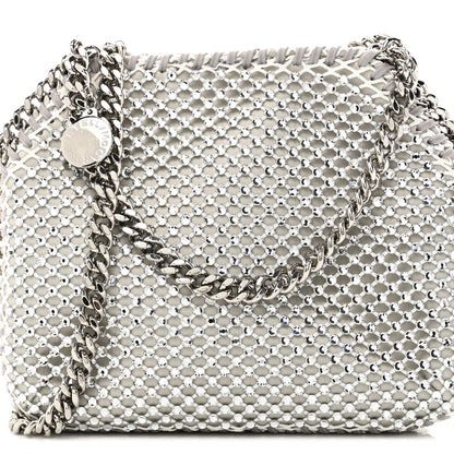 Stella McCartney Crystal Mesh Tiny Falabella Crossbody Bag Oyster 7 of 9