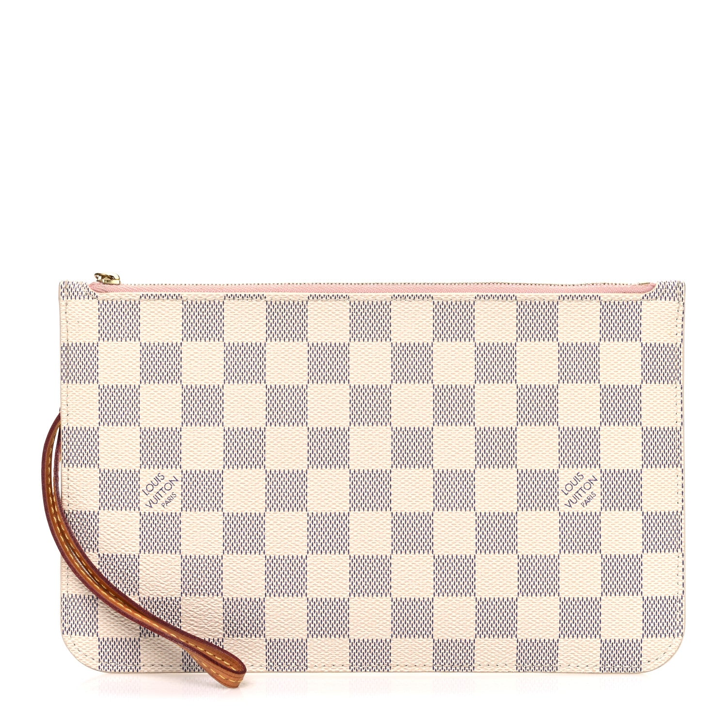 Louis Vuitton Damier Azur Neverfull MM GM Pochette Rose Ballerine 1 of 9