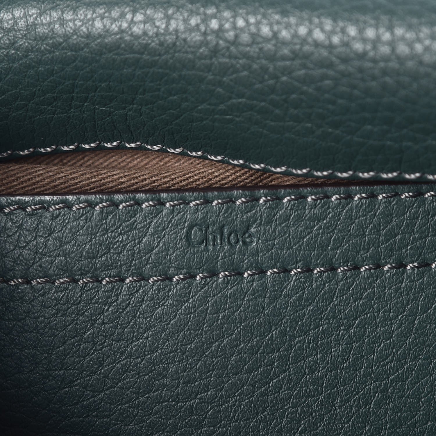 Chloe Calfskin Mini Marcie Round Crossbody Bag Teal 6 of 6