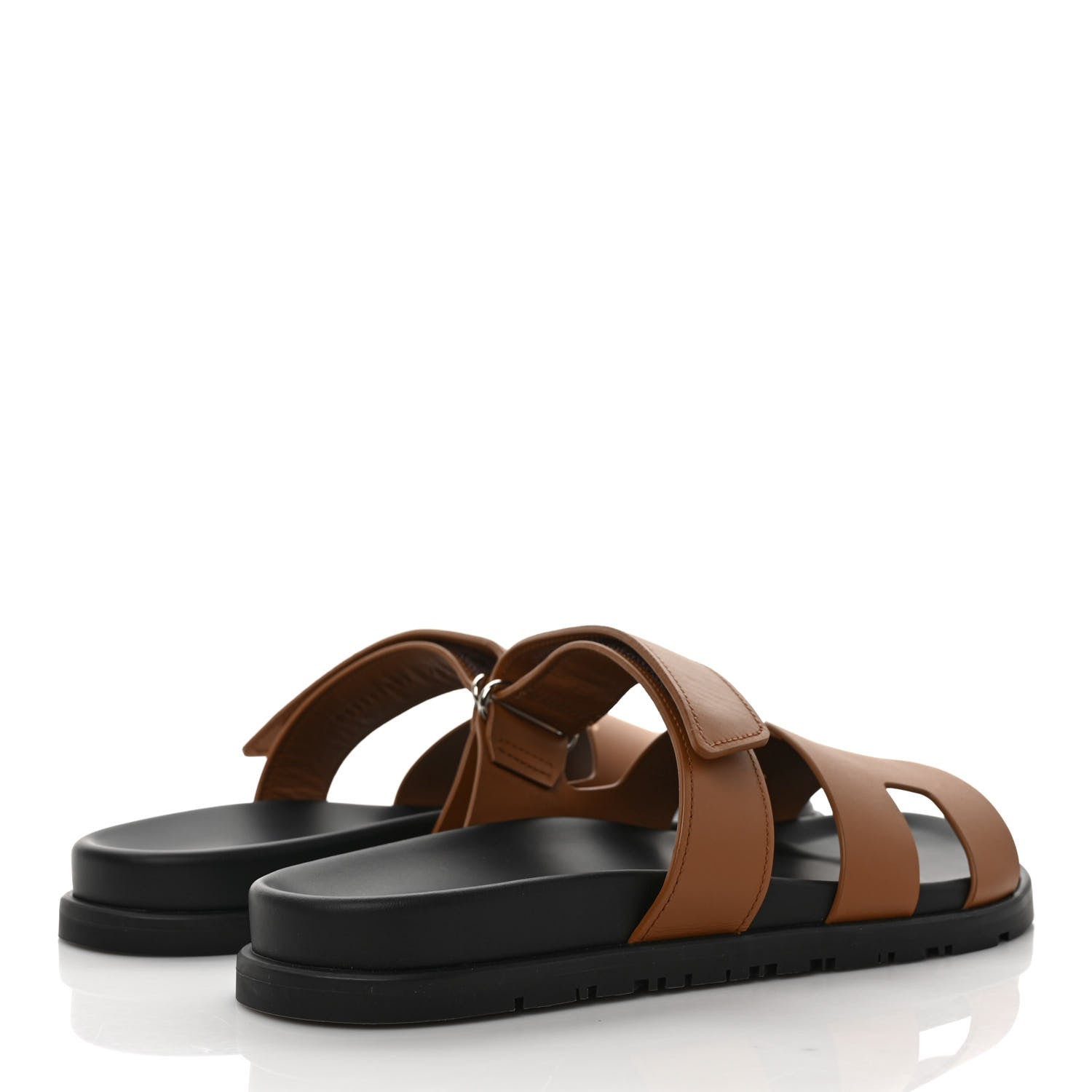 Hermes Calfskin Womens Chypre Sandals 40 Gold 4 of 9