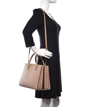 Prada Saffiano City Calfskin Medium Bibliothèque Top Handle Cammeo 2 of 13