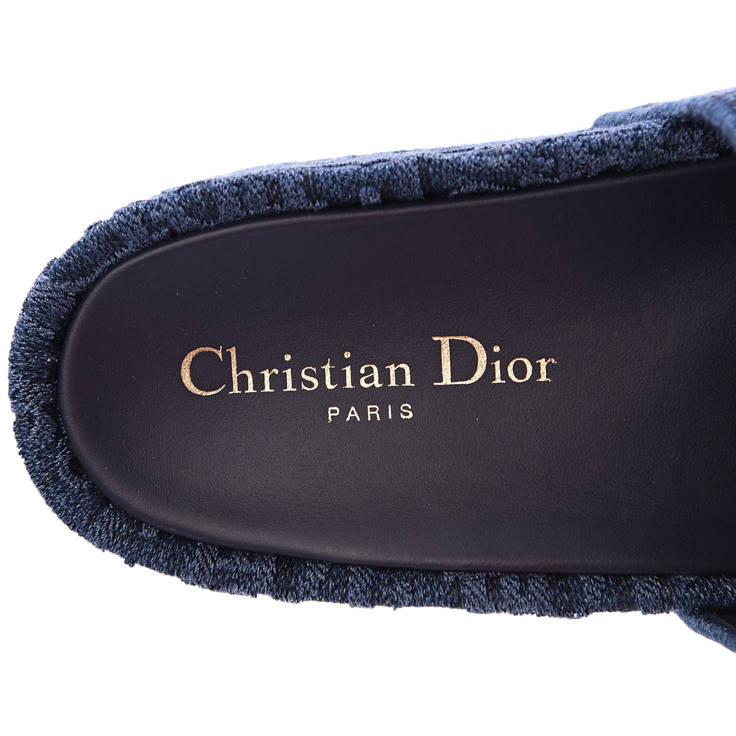 Oblique Denim D-Way Platform Sandal 37 Blue
