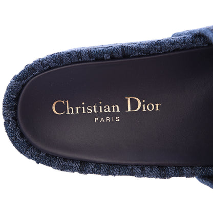 Christian Dior Oblique Denim D-Way Platform Sandal 37 Blue 7 of 9