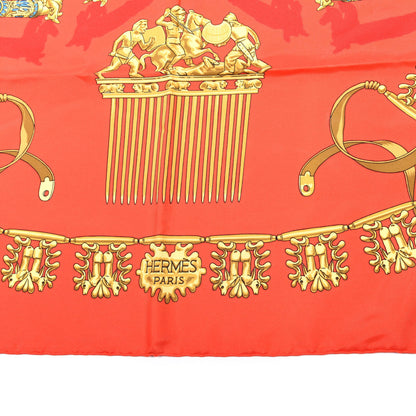 Hermes Silk Mousseline Les Cavaliers D'Or Scarf 90 3 of 3