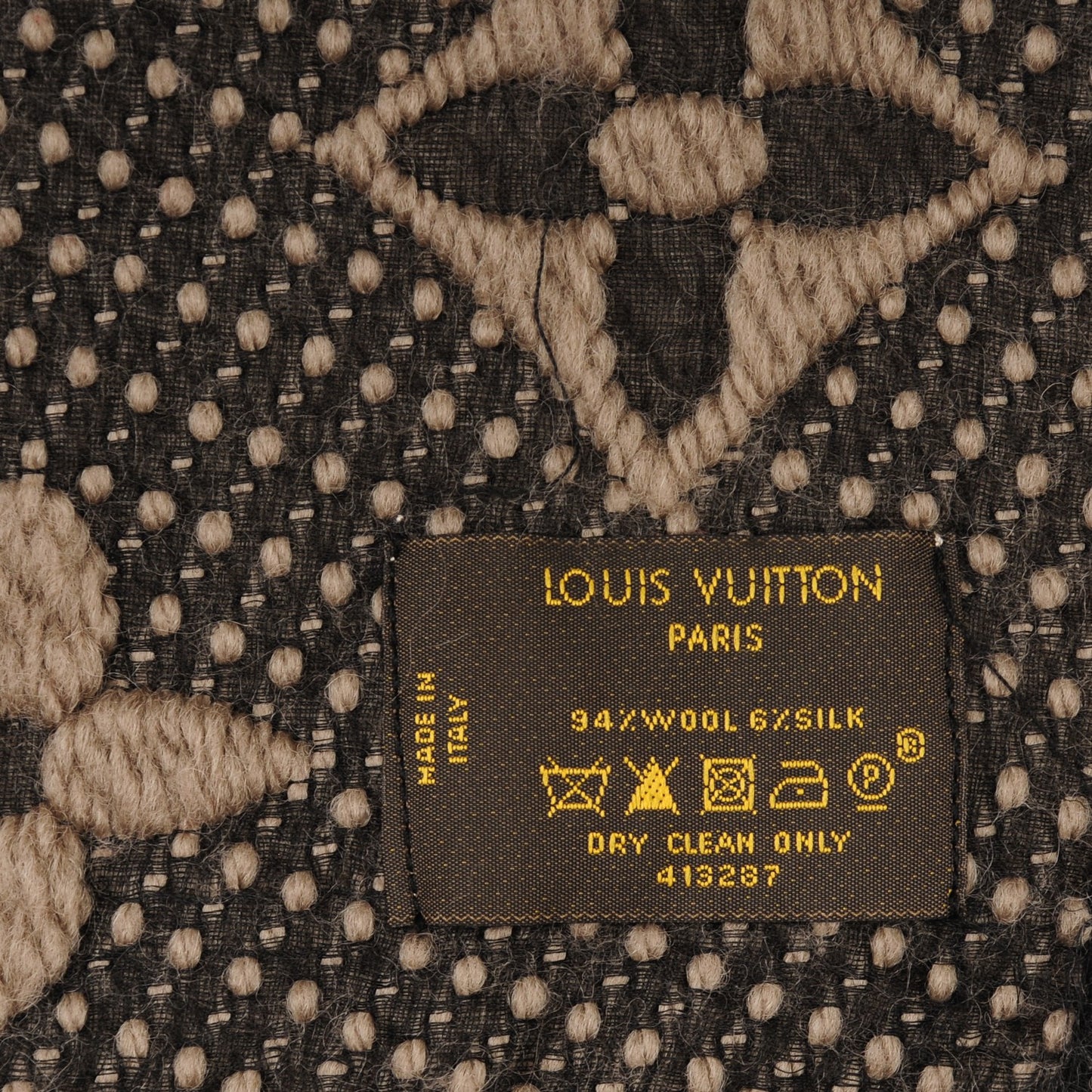 Wool Silk Logomania Scarf Verone