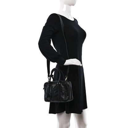 Prada Nappa Antique Medium Re-Edition 2001 Two Handle Bag Black 1 of 8