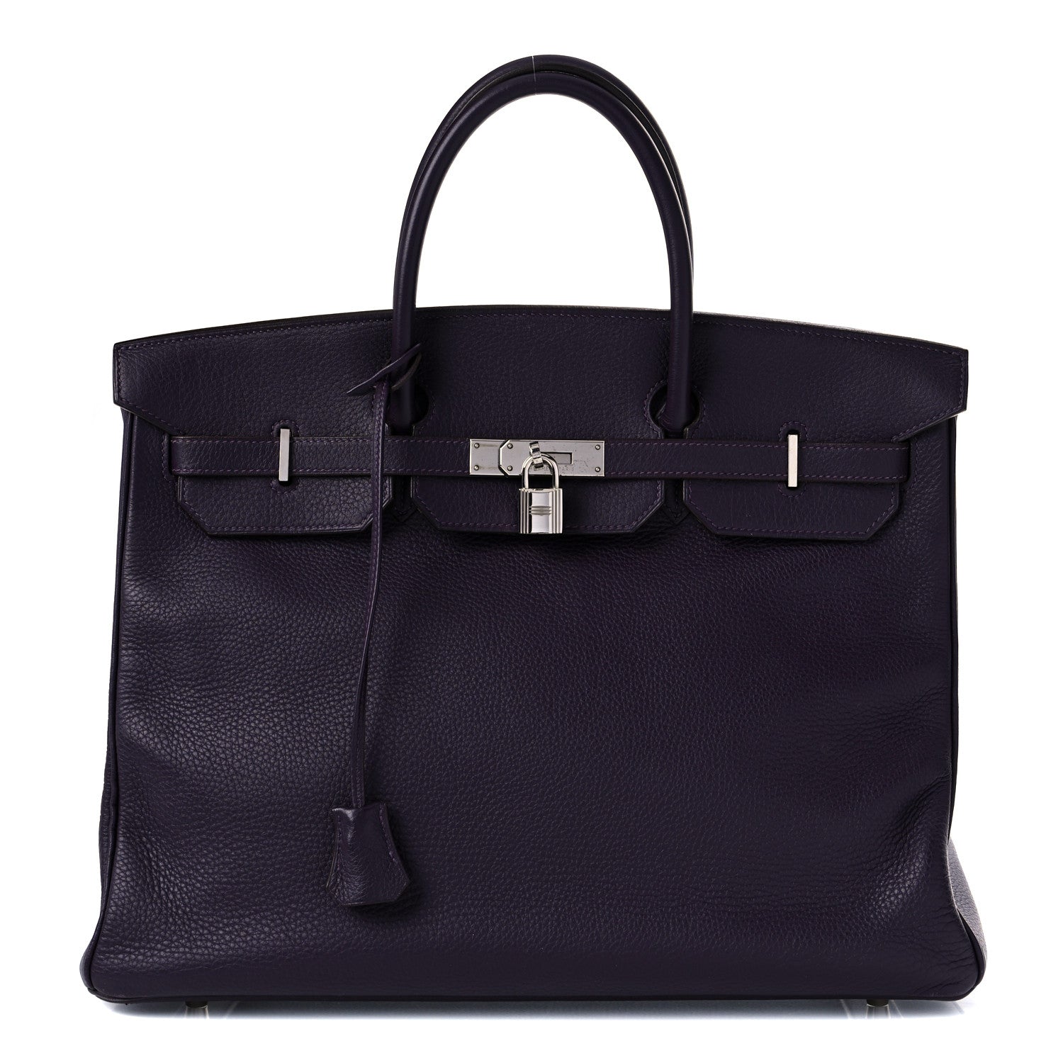 Hermes Taurillon Clemence Birkin 40 Raisin 1 of 46