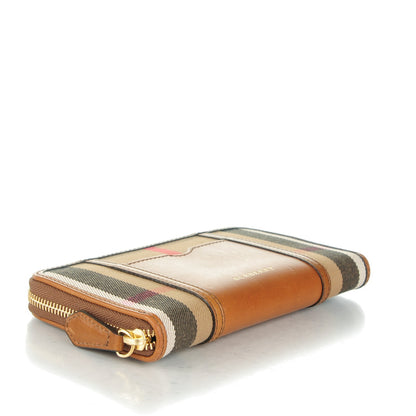 Burberry House Check Large Sartorial Ziggy Zip Around Wallet Tan 4 of 7