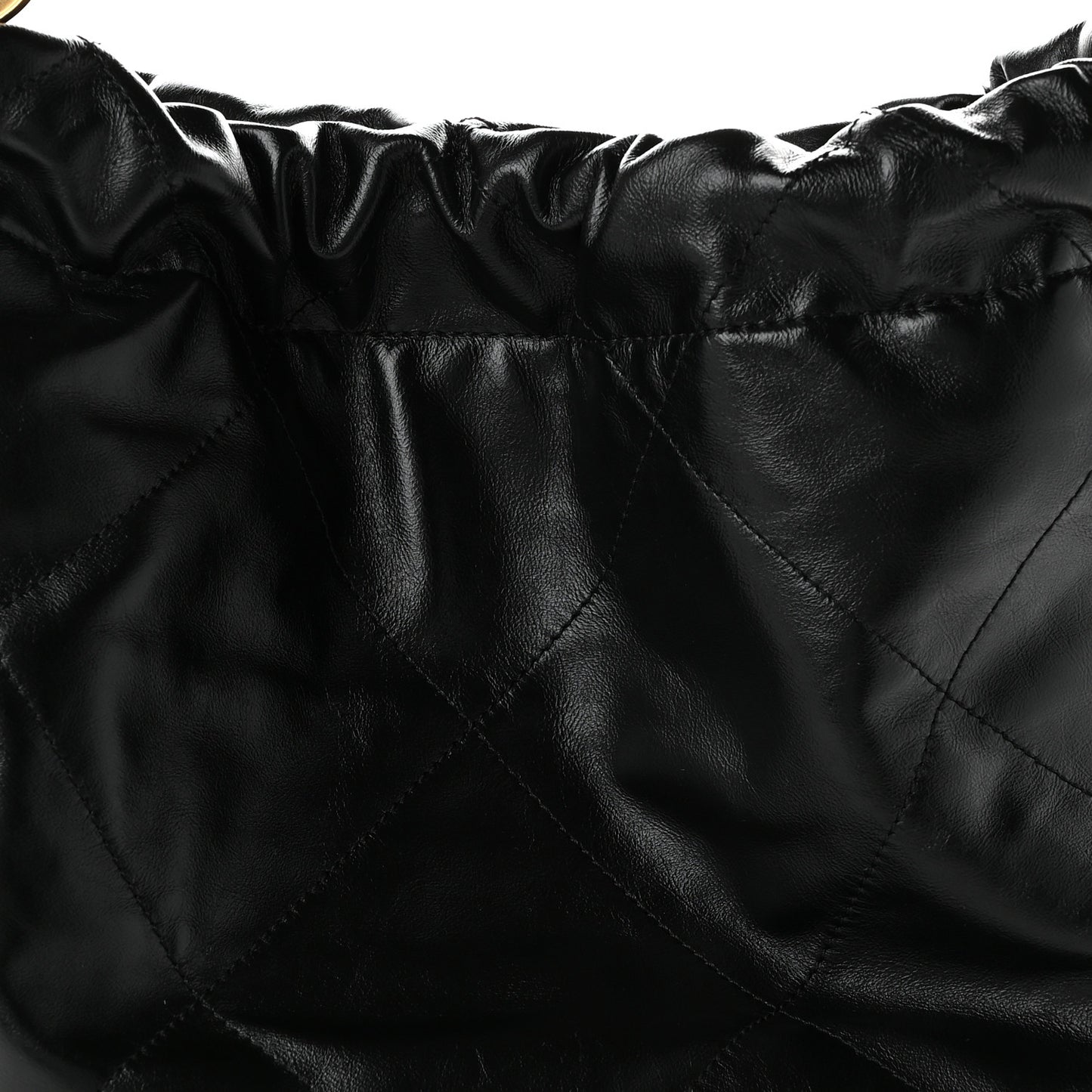 Shiny Calfskin Quilted Chanel 22 Black