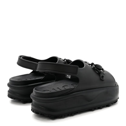 Gucci Soft Rubber Horsebit Touch Womens Strapped Sandals 38 Black 5 of 9