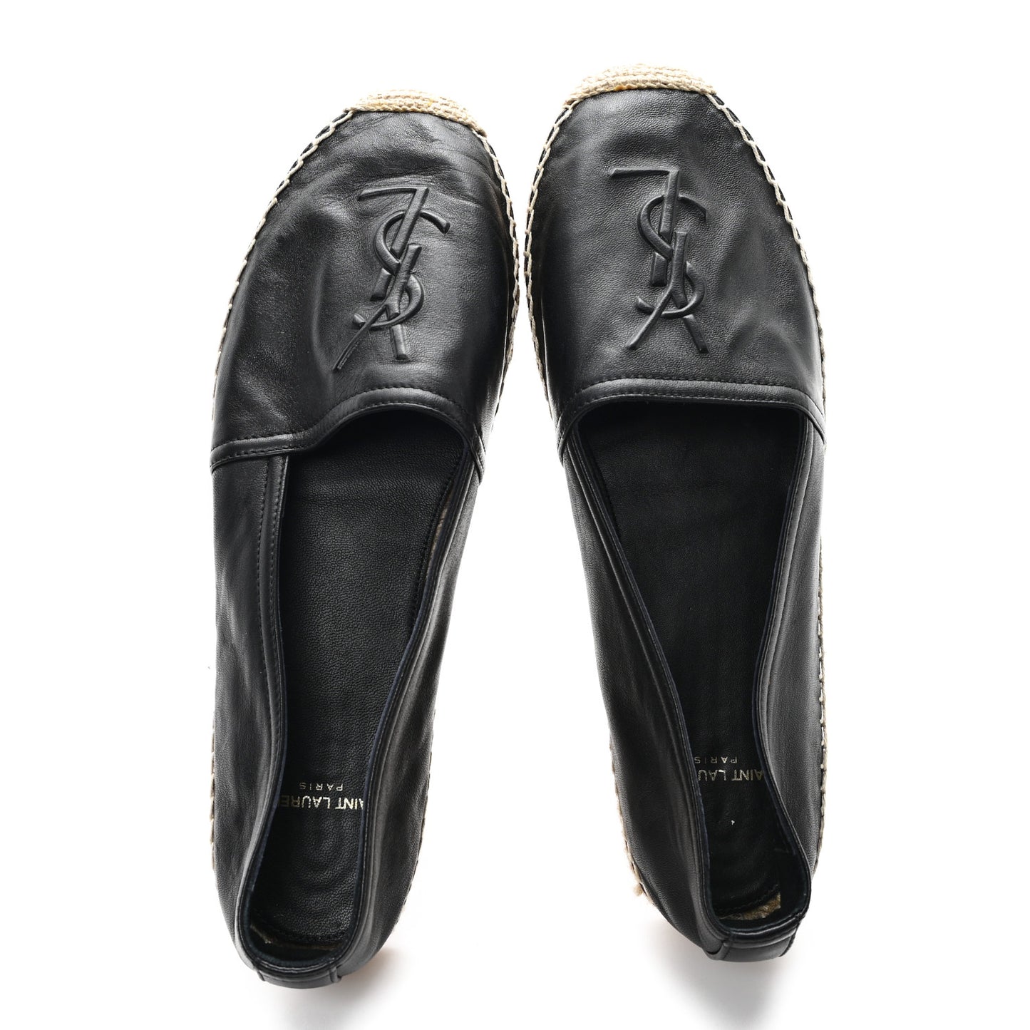 Lambskin Monogram Espadrilles 40 Black