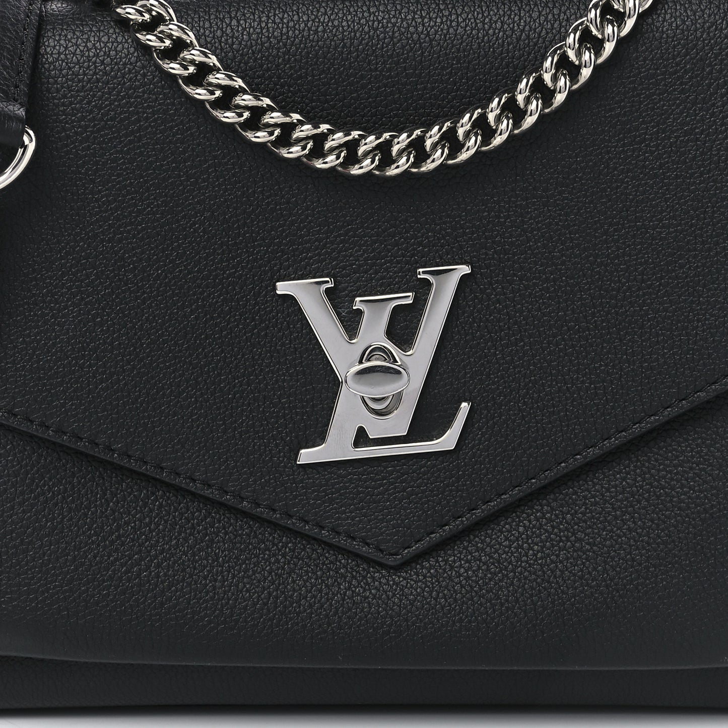 Soft Calfskin Mylockme Chain Bag BB Black