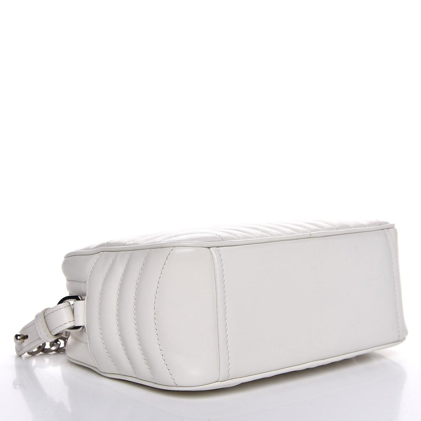 Soft Calfskin Diagramme Crossbody Bag White