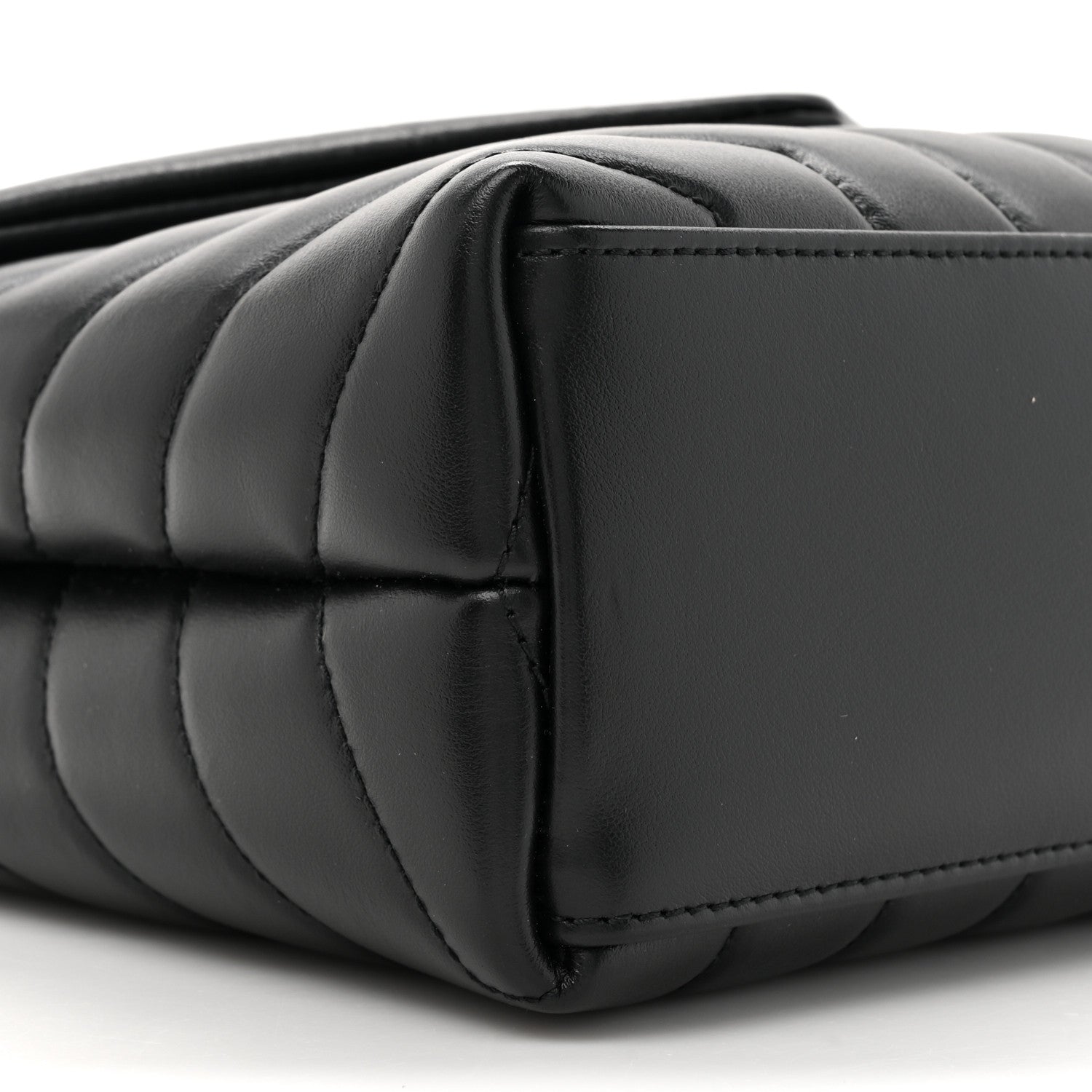 Saint Laurent Calfskin Y Quilted Monogram Monochrome Small Loulou Chain Satchel Black 10 of 10