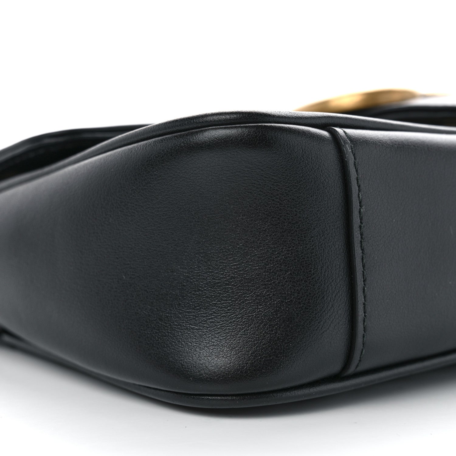 Gucci Calfskin Matelasse Mini GG Marmont Shoulder Bag Black 10 of 11