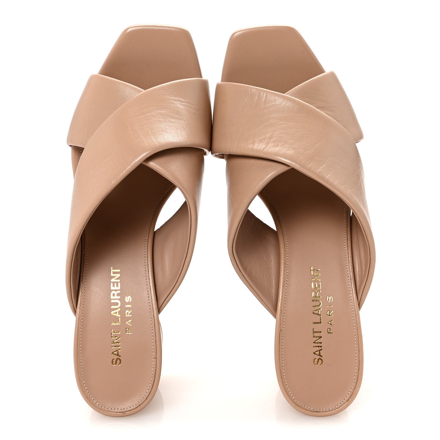Saint Laurent Calfskin LouLou 70 Mules 36 Nude 2 of 10