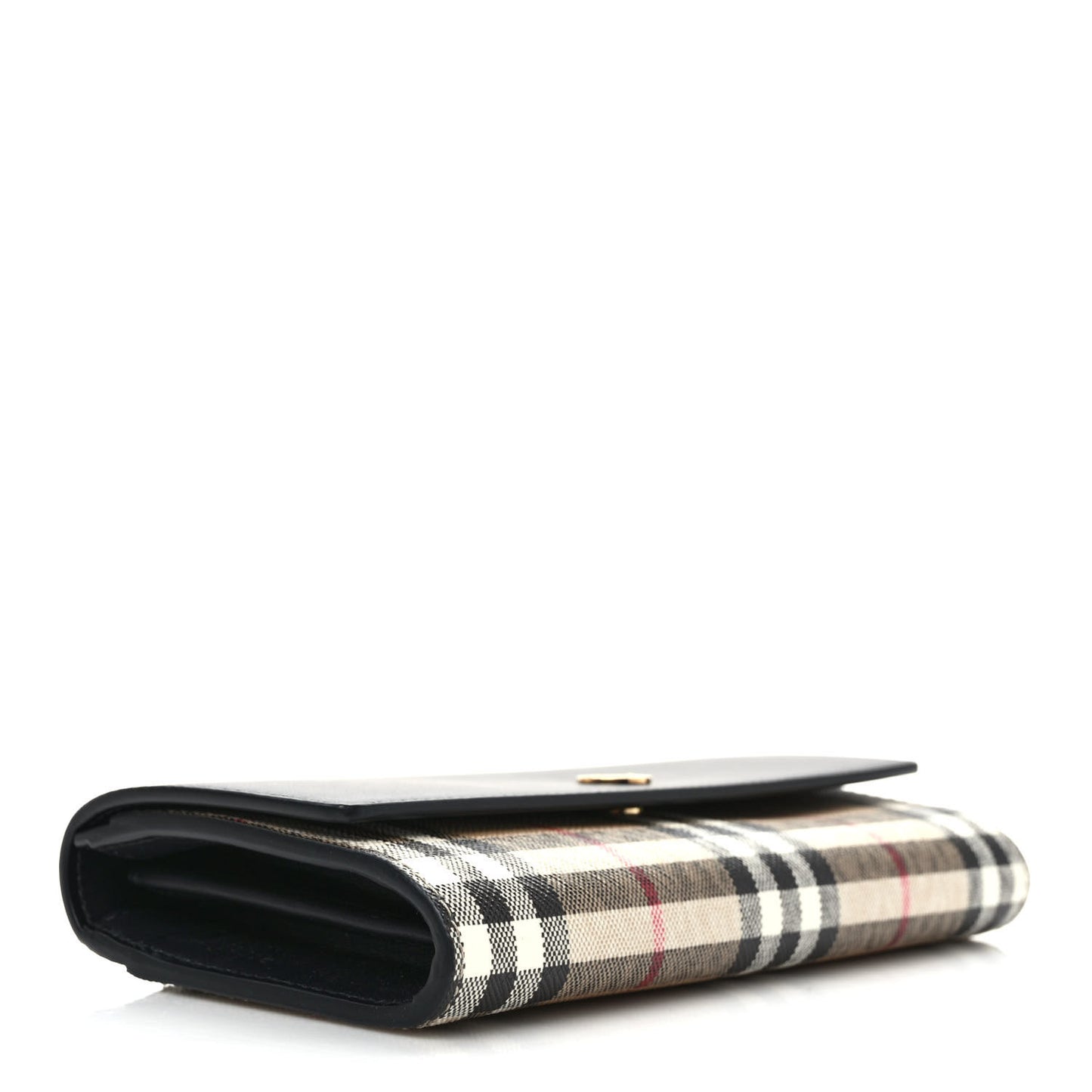Vintage Check Calfskin Halton Wallet Black