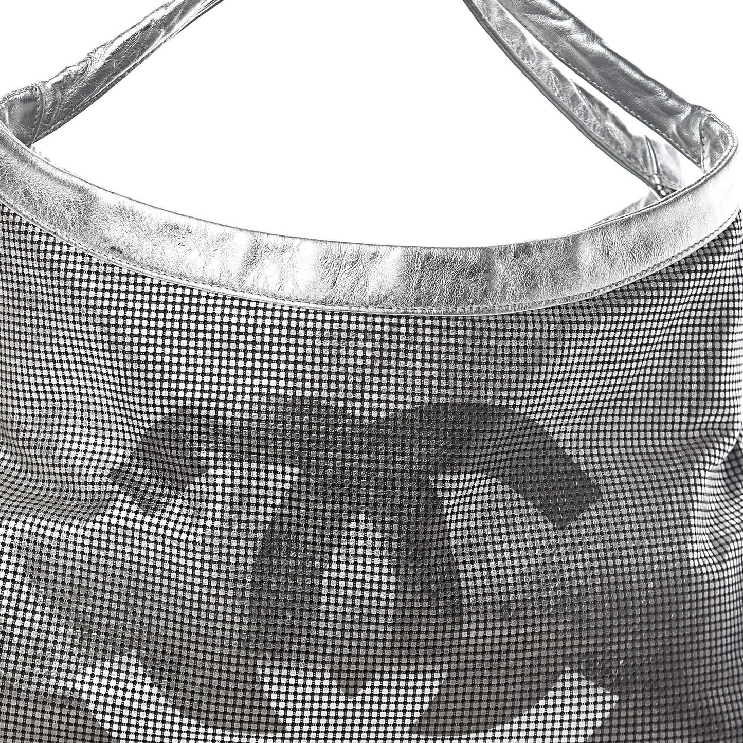 Metallic Perforated Lambskin Hollywood Hobo Silver