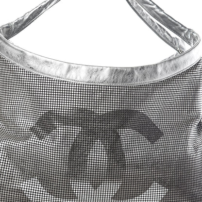 Chanel Metallic Perforated Lambskin Hollywood Hobo Silver 8 of 10