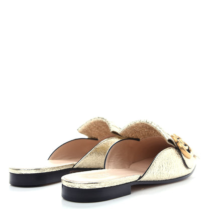 Gucci Galassia Womens GG Marmont Fringe Slippers 37.5 Platino 4 of 10