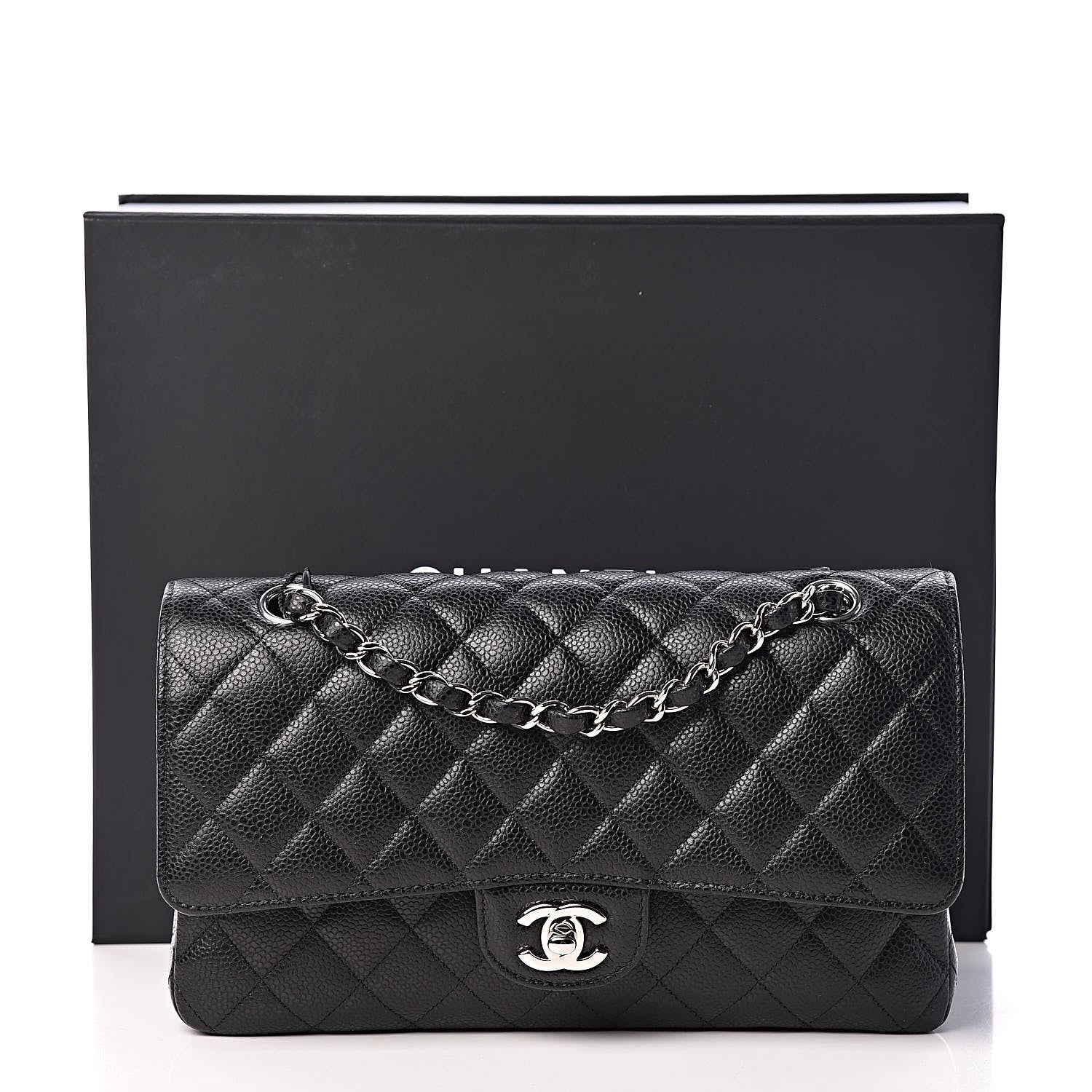 Chanel Caviar Quilted Medium Double Flap Black 13 of 13