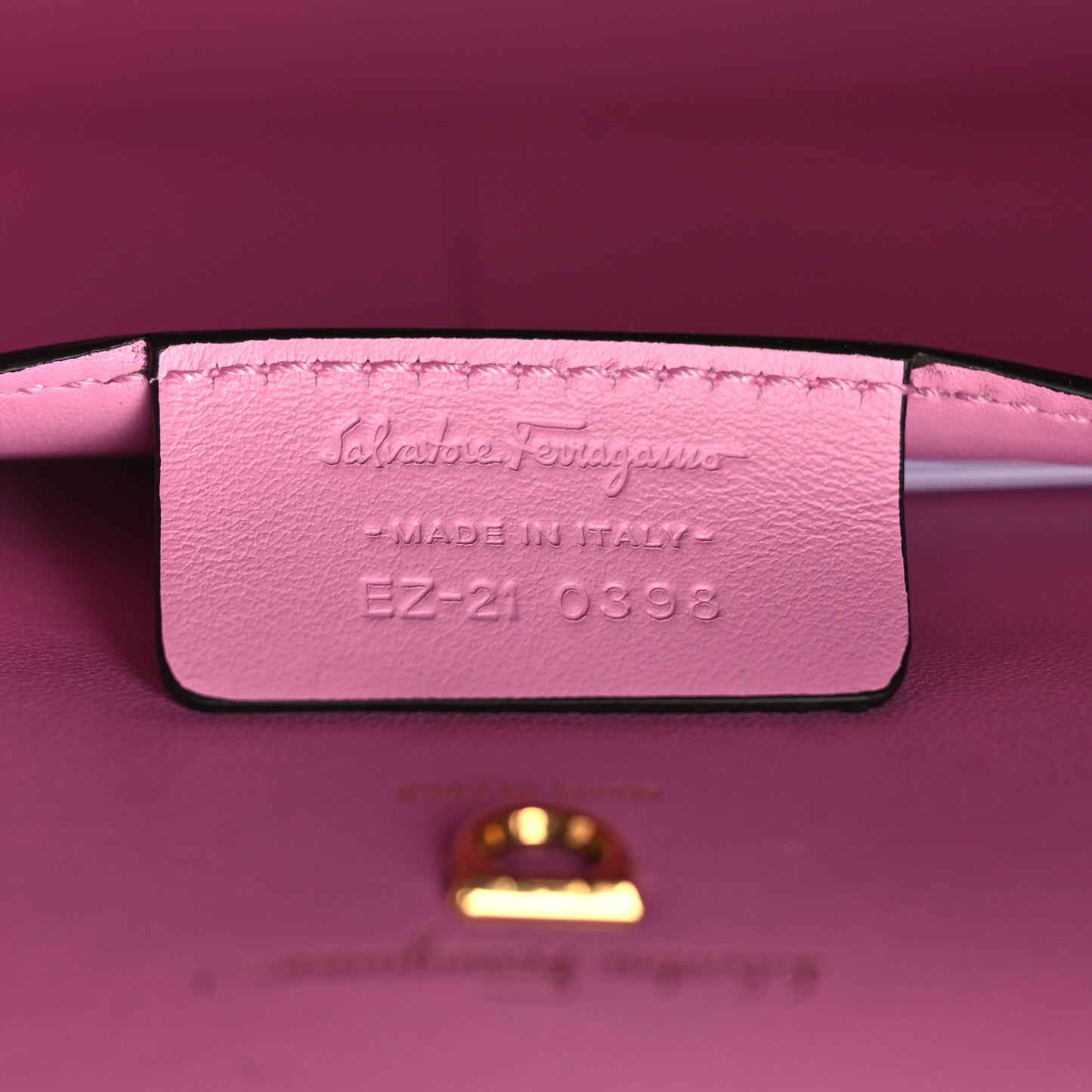Hammered Calfskin Medium The Studio Box Bag Flamingo