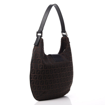 Fendi Zucchino Small Hobo Brown 3 of 7