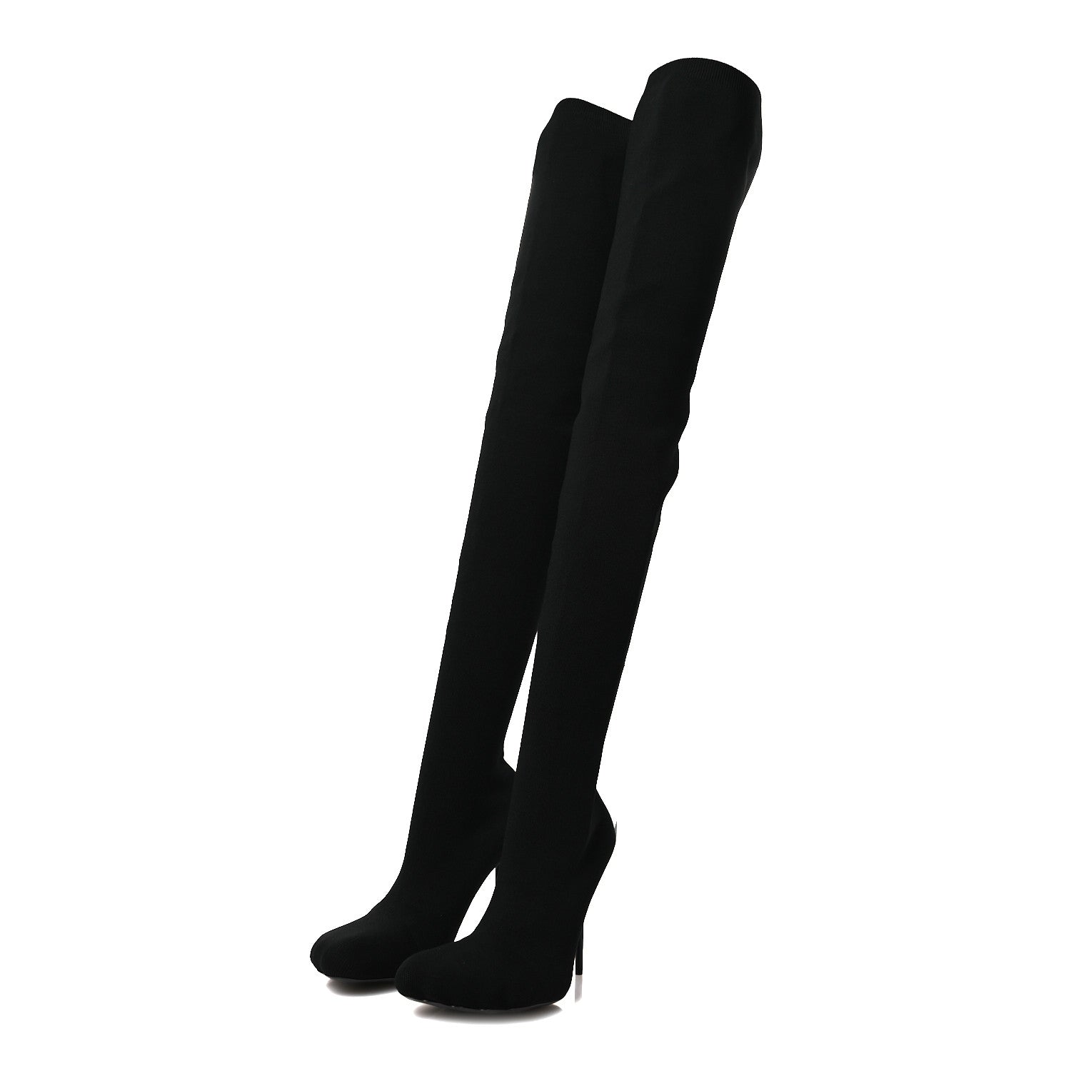 Balenciaga Knit Fetish Anatomic 110 Boots 39 Black 4 of 8