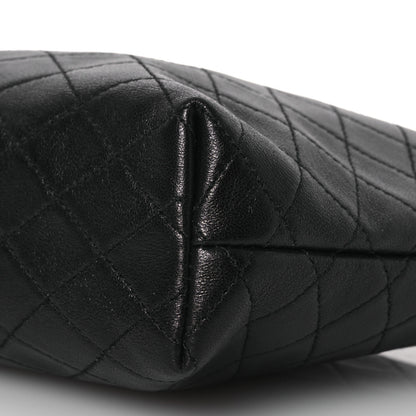 Saint Laurent Lambskin Quilted Gaby Cosmetic Pouch Black 10 of 10