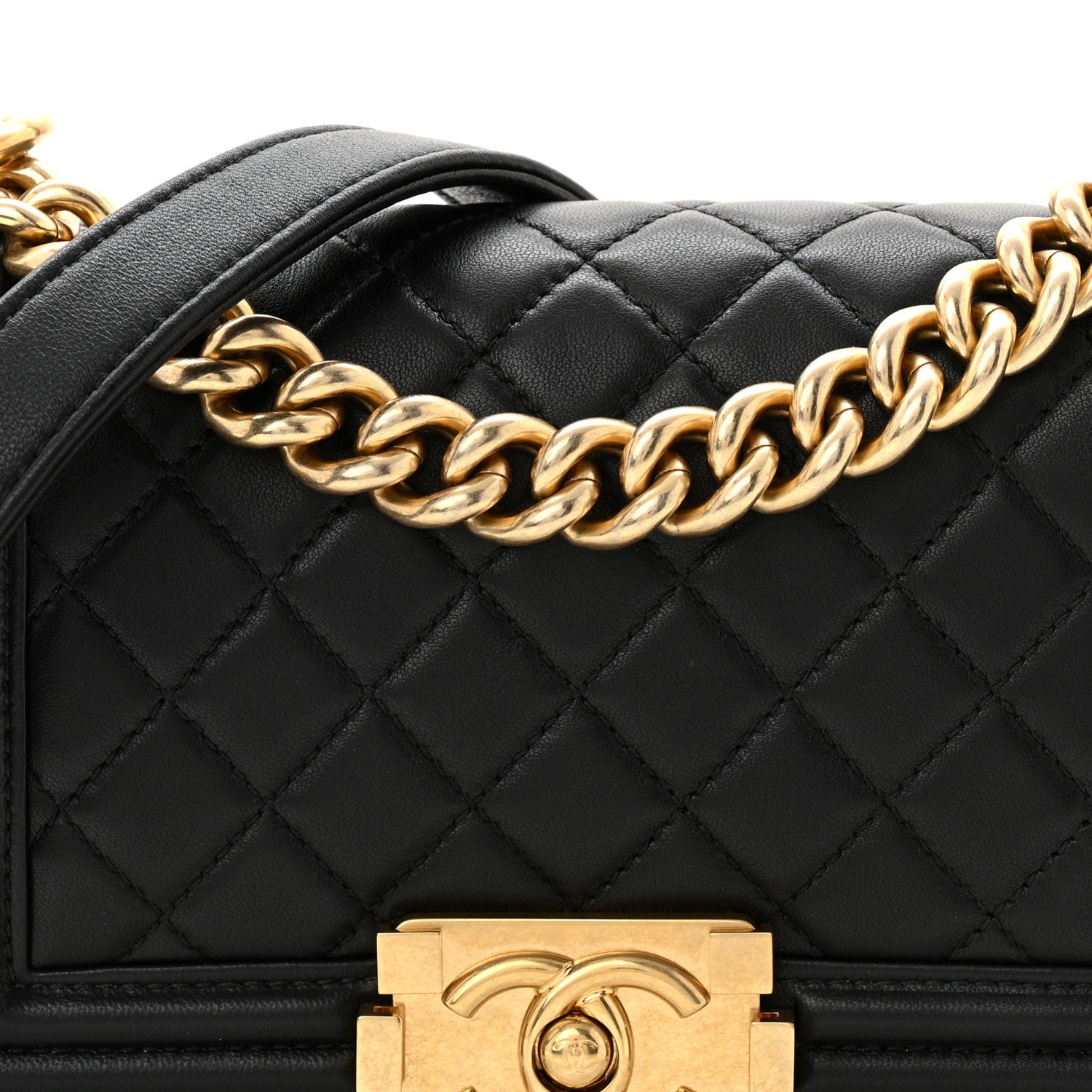 Chanel Lambskin Quilted Small Boy Flap Black 8 of 11