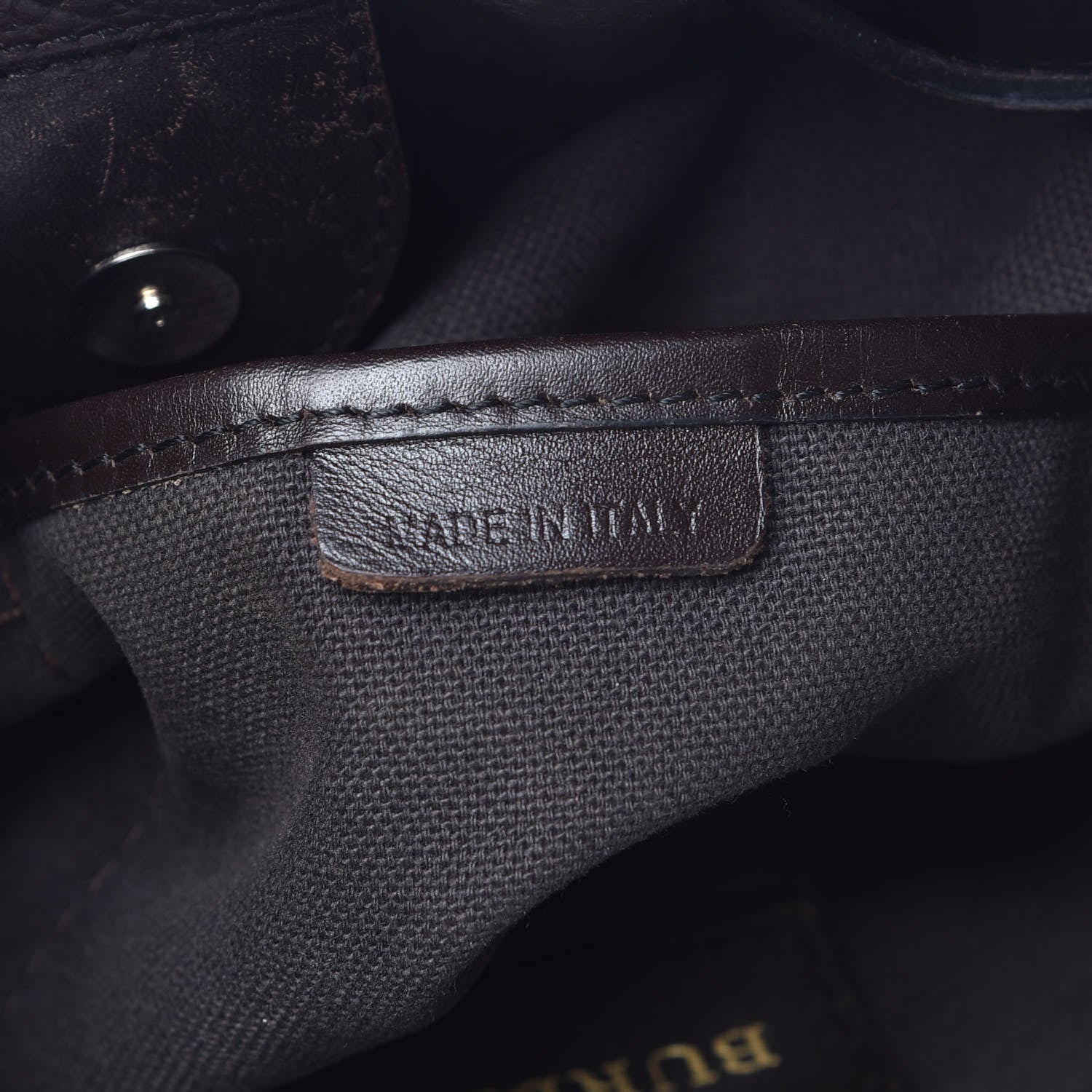 Burberry Grained Calfskin Haymarket Check Hobo Dark Brown 7 of 19