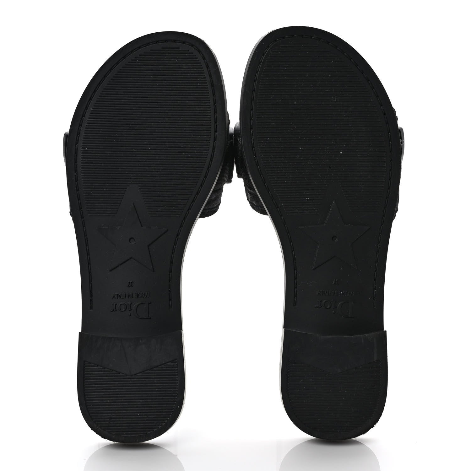 Christian Dior Shiny Technical Fabric Oblique Dio(r)evolution Slide Sandals 37 Black 5 of 7