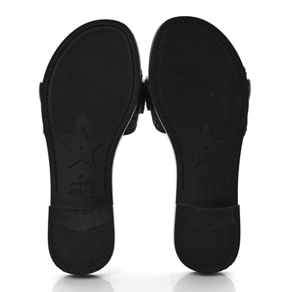 Christian Dior Shiny Technical Fabric Oblique Dio(r)evolution Slide Sandals 37 Black 5 of 7
