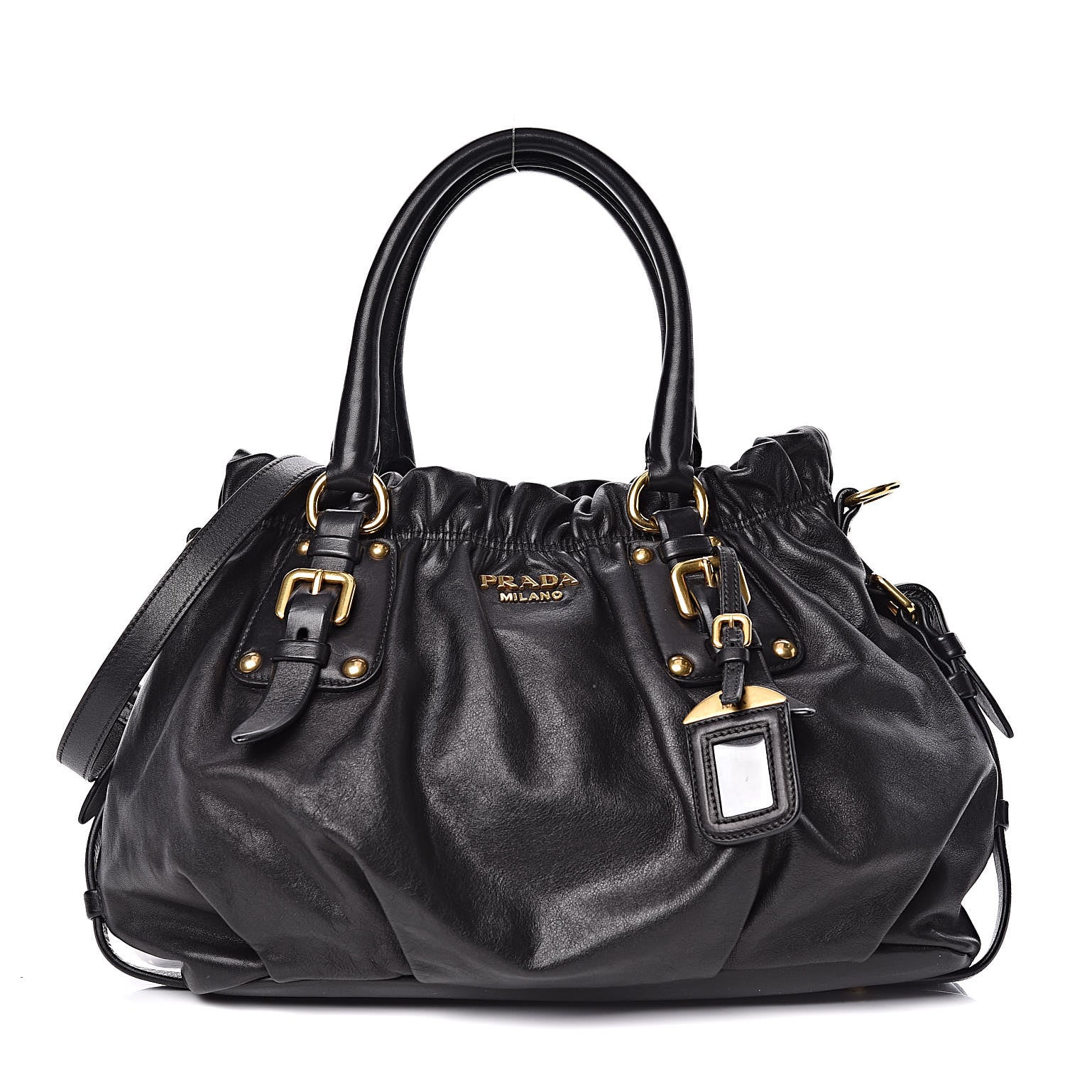 Prada Soft Calf Tote Black 1 of 10