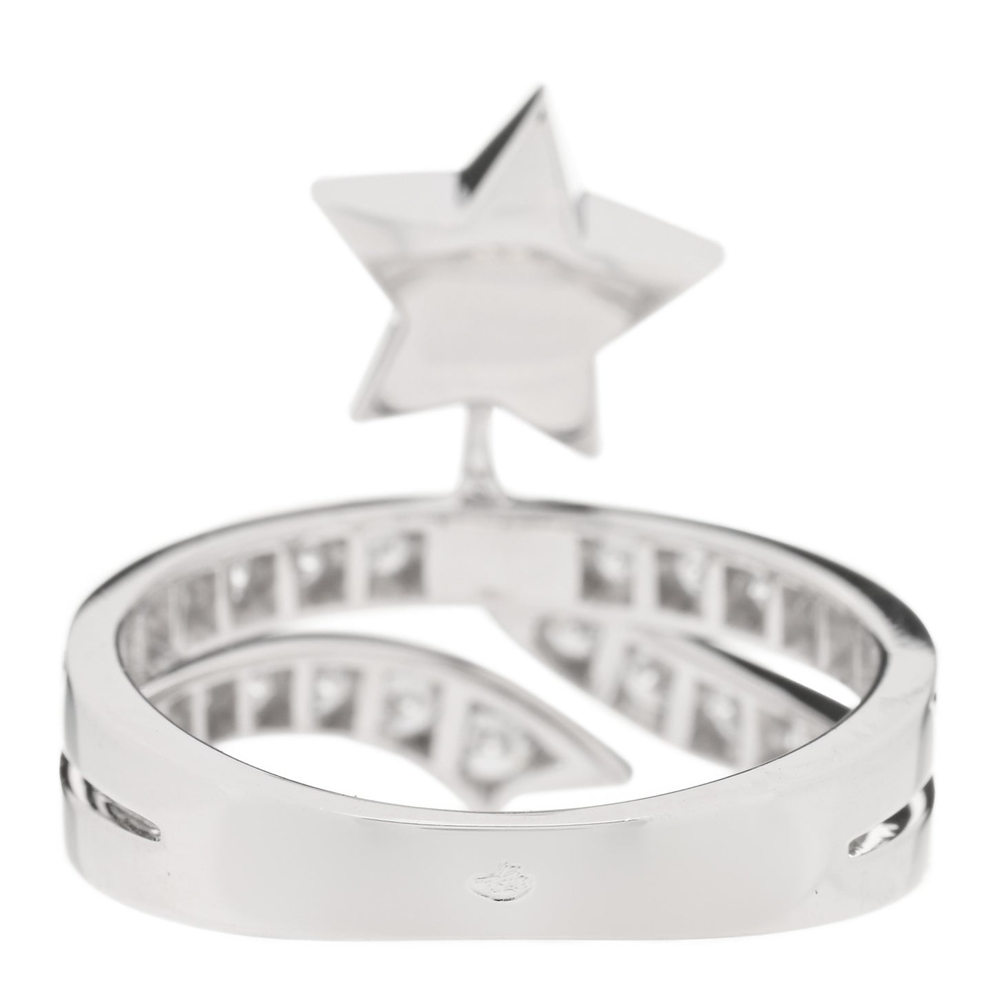 18K White Gold Diamond Etolie Filante Ring 50 5.25