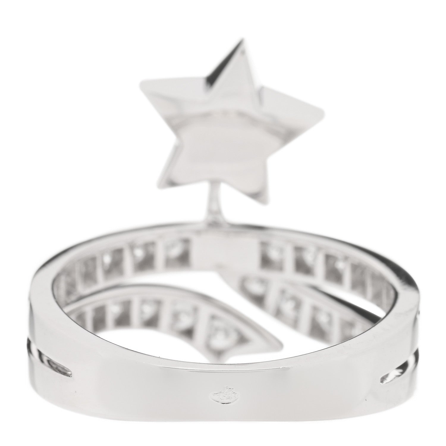 Chanel 18K White Gold Diamond Etolie Filante Ring 50 5.25 3 of 4