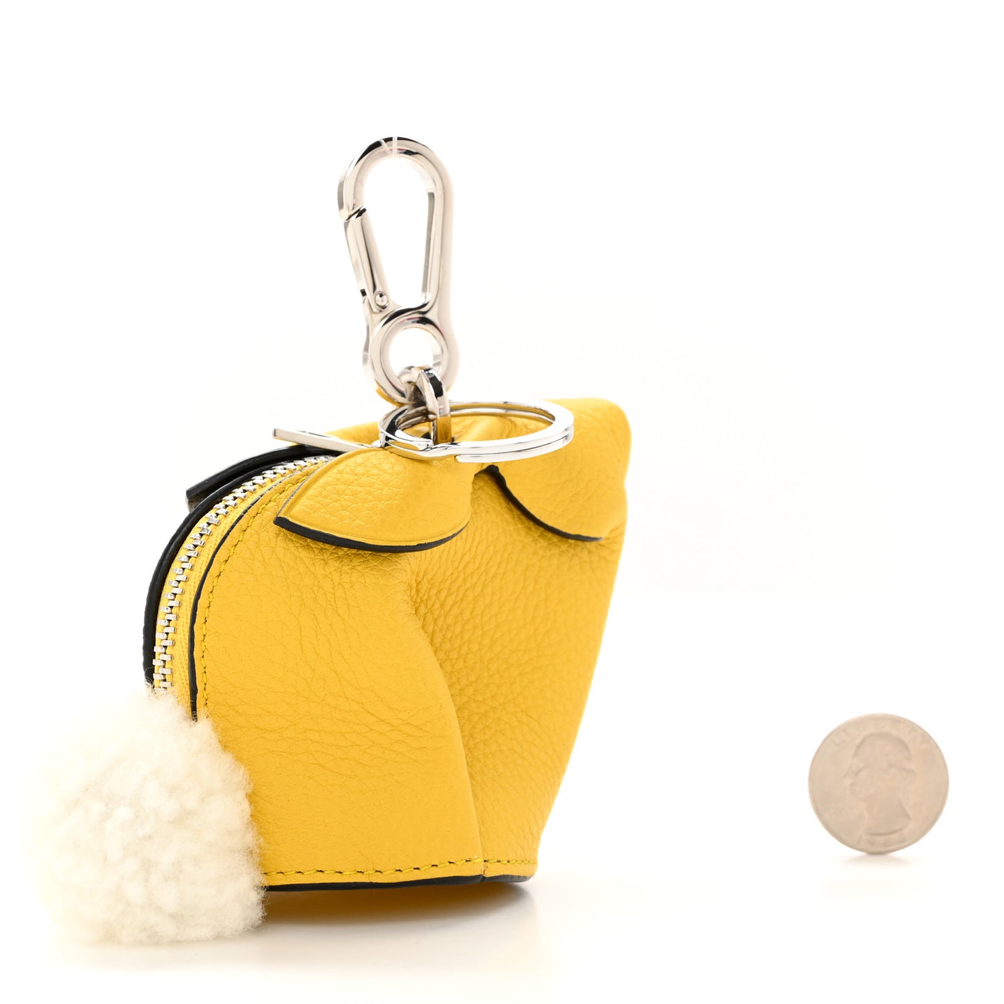 Calfskin Bunny Charm Yellow