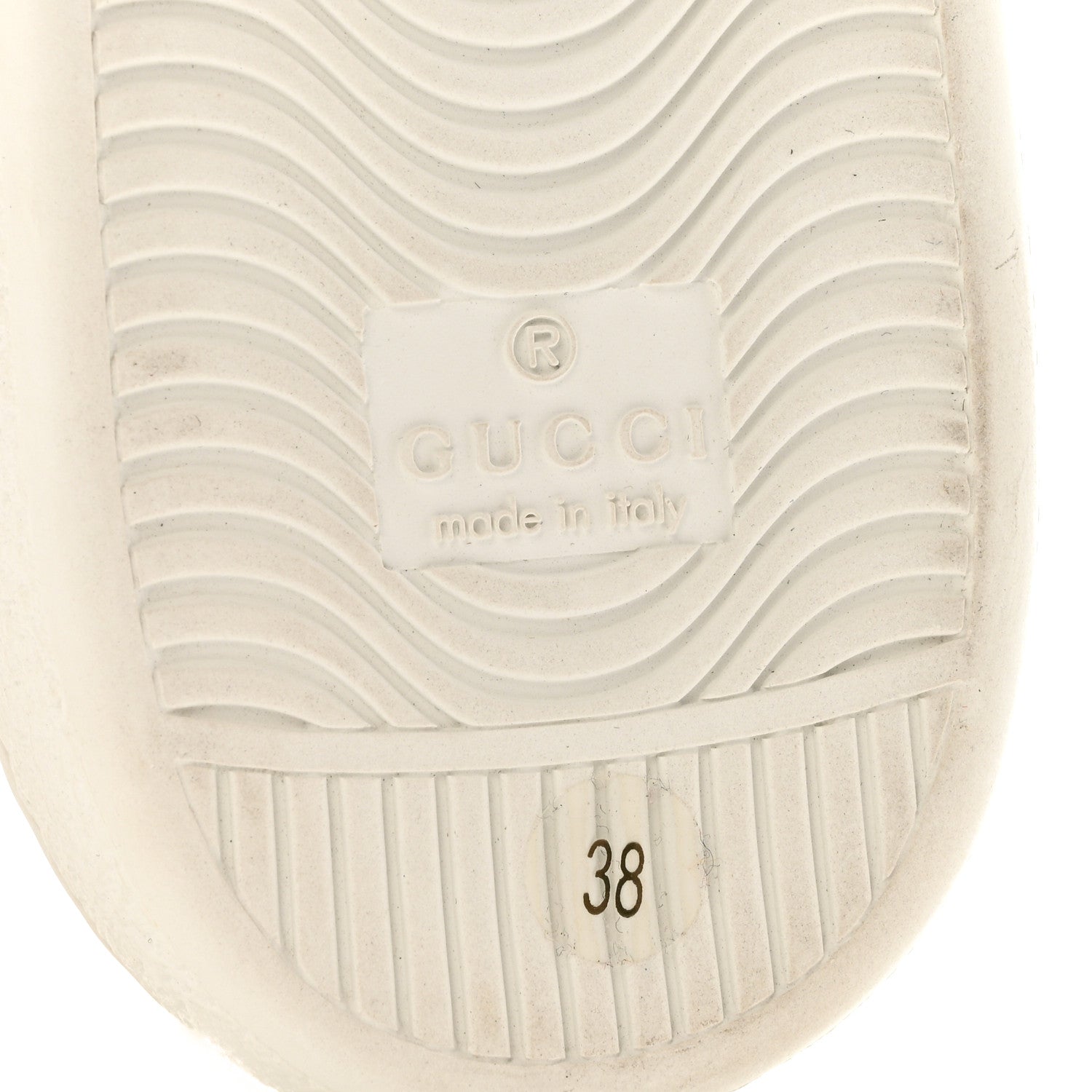Gucci Calfskin Bee Star Embroidered Sylvie Web Ace Sneakers 38 White 8 of 13
