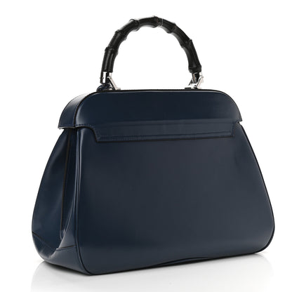 Gucci Regent Calfskin Bamboo Large Lady Lock Top Handle Bag Caspian 3 of 12
