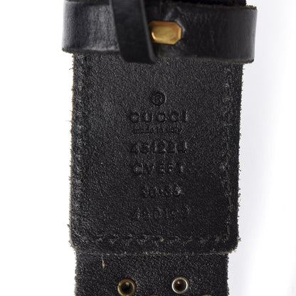Gucci Calfskin Studded Feline Belt 90 36 Black 5 of 5