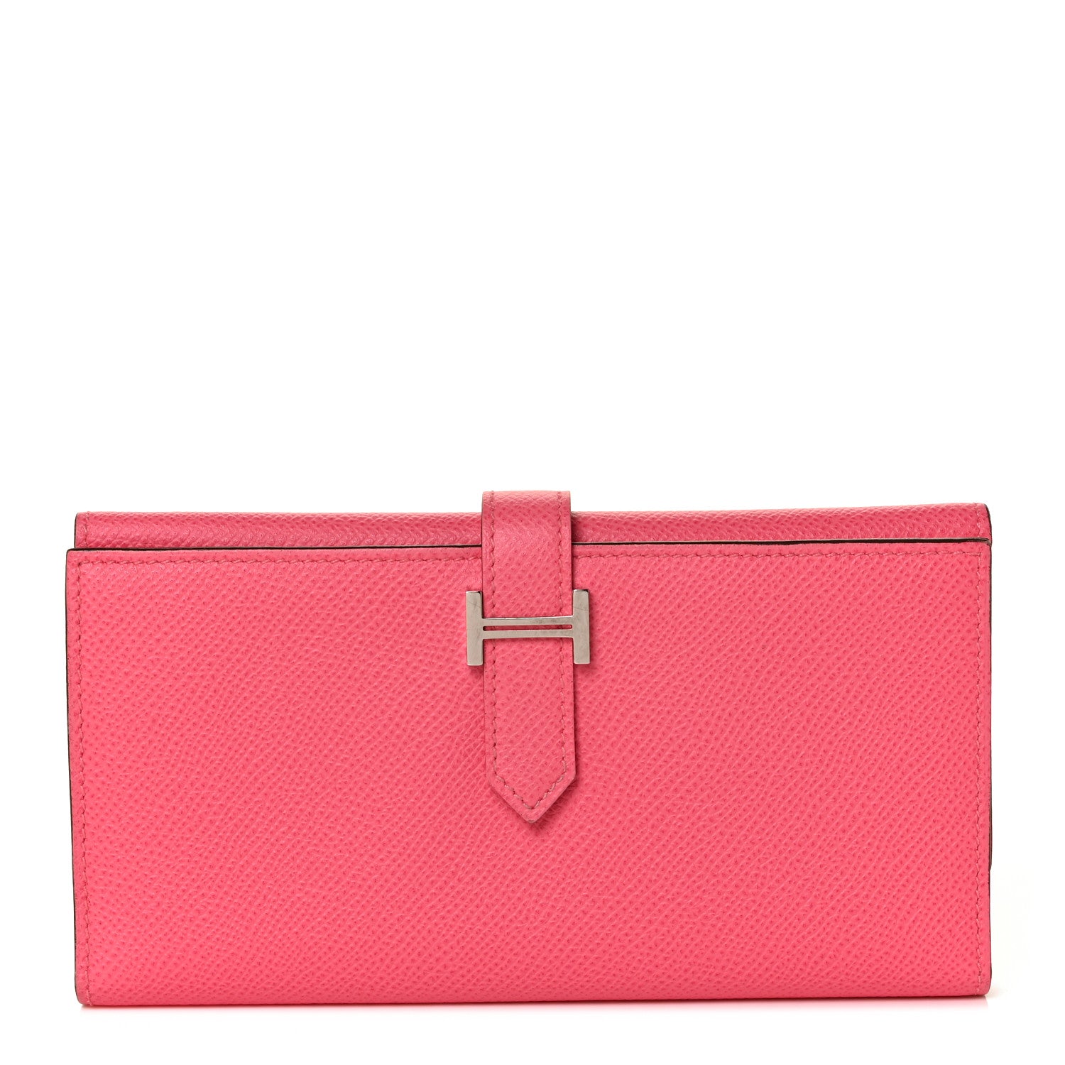 Hermes Epsom Bearn Gusset Wallet Rose Azalee 1 of 8