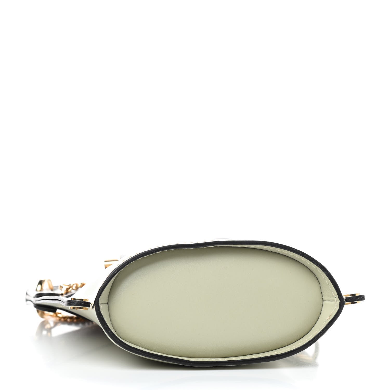 Chloe Shiny Calfskin Goatskin Mini Aby Bi-Color Bucket Light Eucalyptus 4 of 9