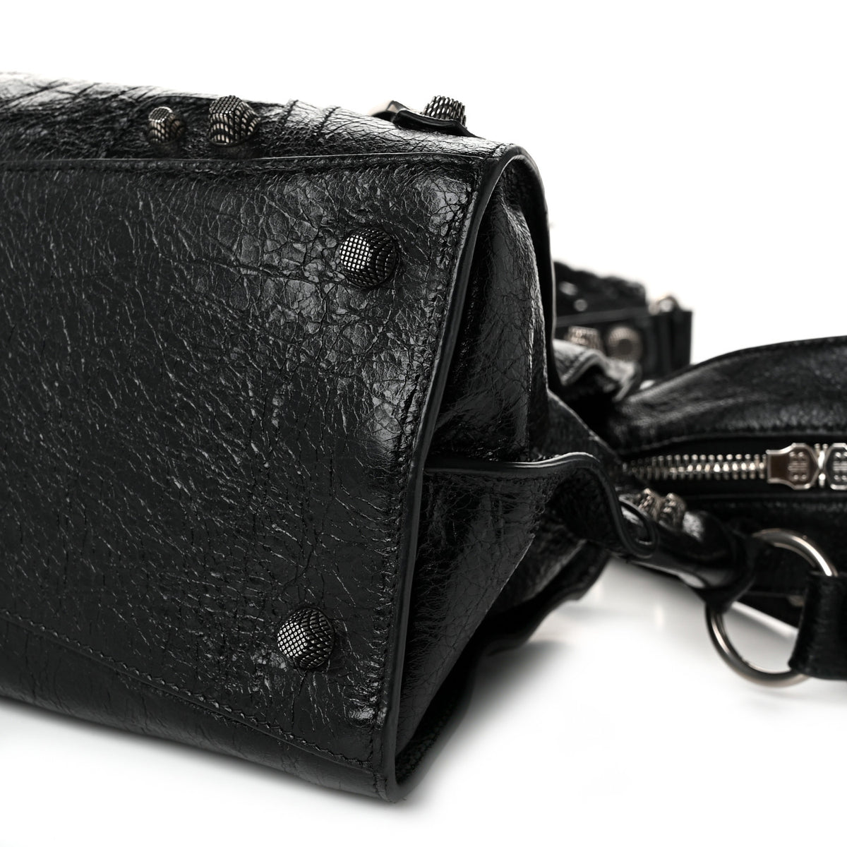 Agneau Arena Small Neo Cagole City Handbag Black