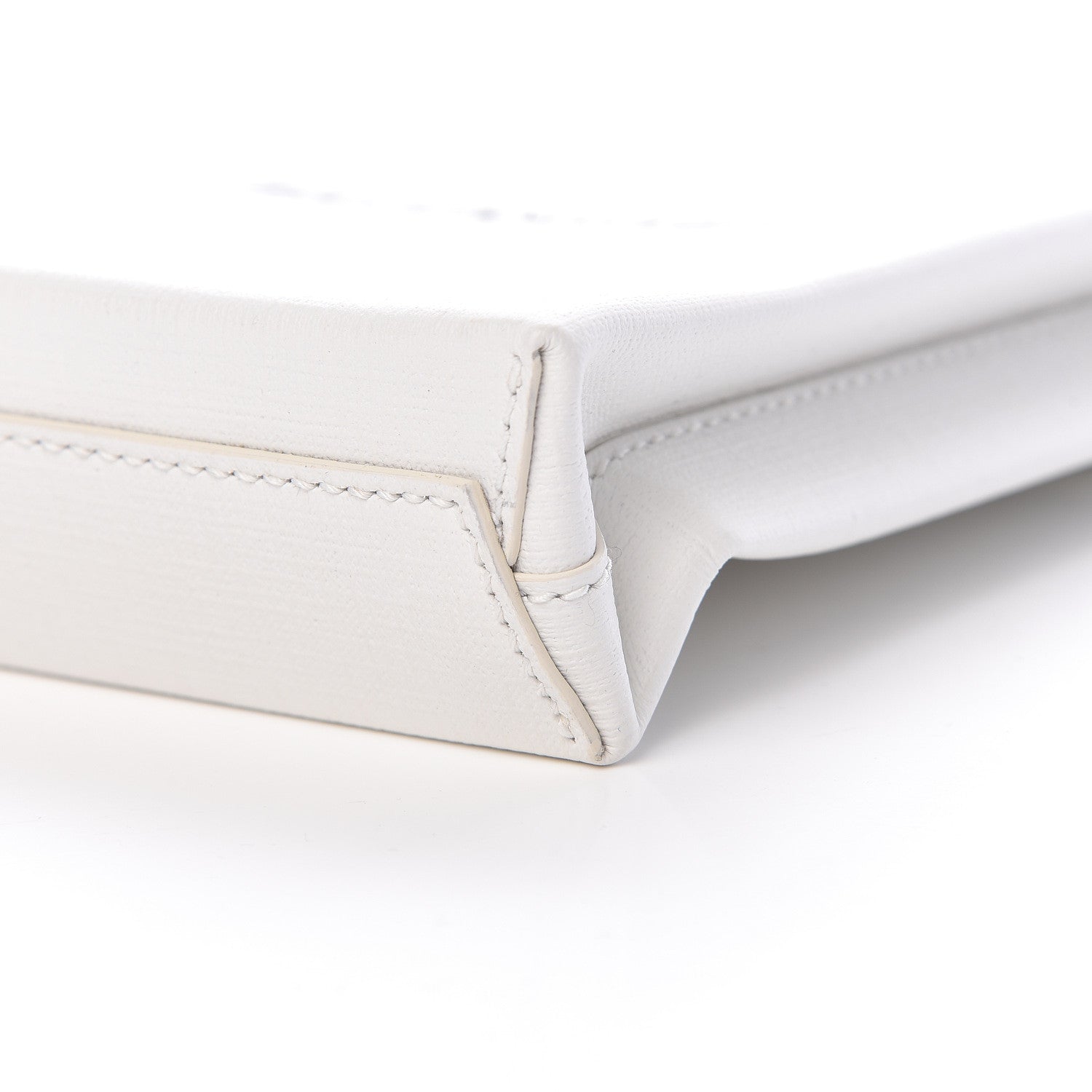 Balenciaga Squared Calfskin Logo Shopping Envelope Clutch White 6 of 10