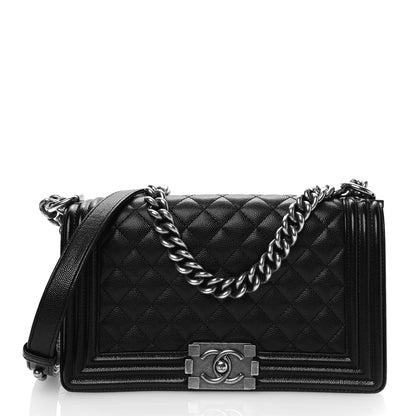 Chanel Caviar Quilted Medium Boy Flap Black 1 of 10